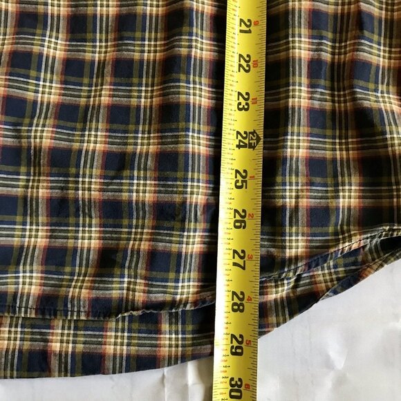 Abercrombie Fitch Shirt Mens XL Blue Red Yellow Plaid Button Up Vintage Outdoor - Picture 5 of 5